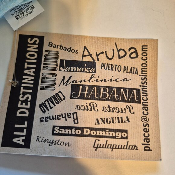 NWT  ISSIMO Destination Turquoise and White Wrap Scarf Sarong - Picture 10 of 10